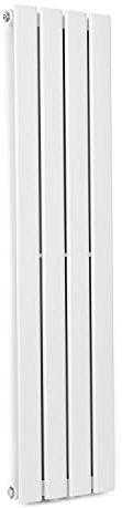 blumfeldt Radiador Electrico Bajo Consumo para Casa, Estufa Vertical Montaje Pared Cuarto Baño, Radiadores Silenciosos con Termostato, Estufa de Agua Caliente Alto de 380 W, Calefactor Baño
