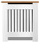 Radiator Cover Small, Radiator Cover, Vertical Slatted Modern Radiator Covers MDF Wood Cabinet Shelf Heating Covers for Living Room, Hallway (19D x 78W x 83.2H cm)