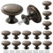 Brateuanoii 16 Stück Schrankknöpfe 30mm Runde Schubladenknöpfe, Pilz Schubladenknauf, Vintage Schrankknöpfe, Schicke Schubladenknöpfe, Einzelloch Runde Schublade Zuggriff Mit Passenden Schrauben