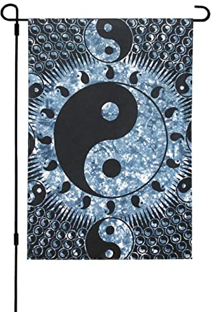 Frühling Sommer Ying Yang Diagramm Druck Gartenflagge Vertikale Doppelseitige Bauernhaus Hof Outdoor Dekor 31,8 x 45,7 cm