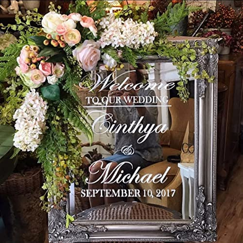 FIONEL Segno di Benvenuto di Nozze Personalizzato, Scritta Welcome To Our Wedding Boho Chic Wedding Bianco Rustico Segno di Benvenuto, di Nozze Agriturismo, Benvenuto al Matrimonio di Legno