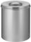 PROREGAL Selbstlöschender Papierkorb & Abfallsammler aus Metall | 80 Liter, HxØ 54x47cm | Grau