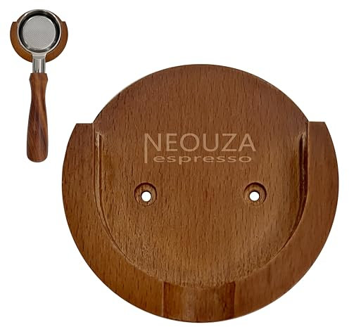 NEOUZA Support mural pour filtre à café 51/54mm, support de filtre à expresso, en bois