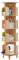 LUNICASHA 4-Stufig Holz 360° Drehbar Display Bücherregal Standregal Drehregal für Kinder und Erwachsene