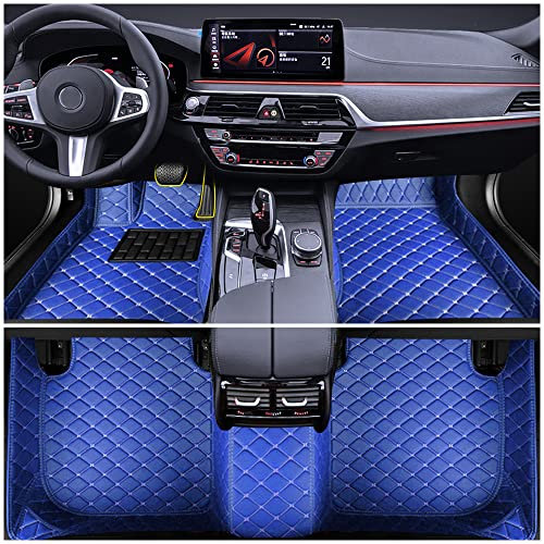 Auto Fußmatten für BMW 5 Series E60 E61 2005-2009 Allwetter Fussmatten Innenraum Zubehör Fussmatten,Blau