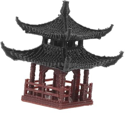 Supvox Miniatur Pavillon Statue Japanische Garten Deko Leichte Und Tragbare Dekoration Für Aquarium Bonsai Und Zen Sandtisch Wetterbeständig Und Farbbeständig Für Gartengestaltung