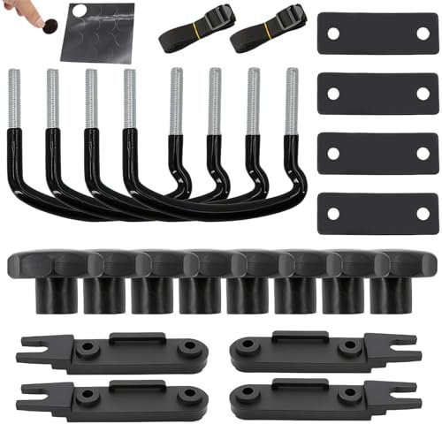 MEYAGOT 23 Stück Dachbox Befestigung U Bügel, Universal Auto Van Montage Fitting Kit, U-Förmige Sicherungsmuttern Dachboxen, 85mm Innenbreite Mit 8 Heavy Duty Kontermuttern Gepäckzubehör