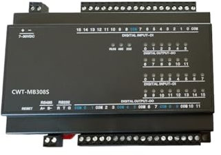 YUANFAHHH Adaptador Serial a Ethernet Módulo de adquisición CWT-MB308S 16AI+4AO+8DI+6DO RS485 RS232 RJ45 Modbus Rtu TCP Io (Color : L-V-E-485)