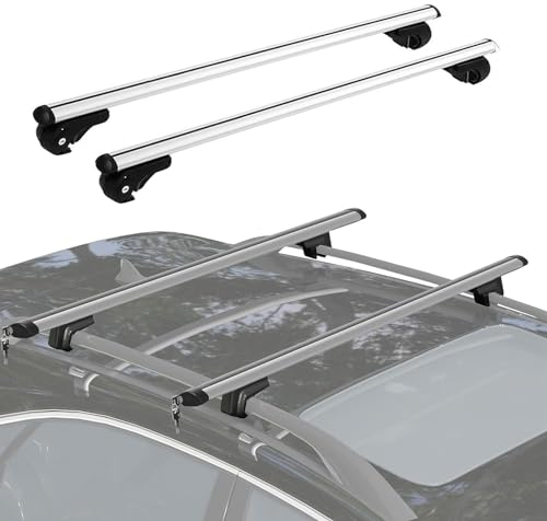 WYXFCBF 2 Stück Auto Dachträger für Renault Megane Grandtour/Coupé/Cabriolet/Hatchback/3-door/5-door 1995-2025, Aluminium Dachgepäckträger Gepackträger Querträger Relingträger, Auto Zubehör
