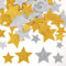 Calcomanías de espuma de estrellas plateadas y doradas, paquete de 200 unidades, autoadhesivas, con forma de estrella, estrellas adhesivas grandes y pequeñas para manualidades, álbumes de recortes y