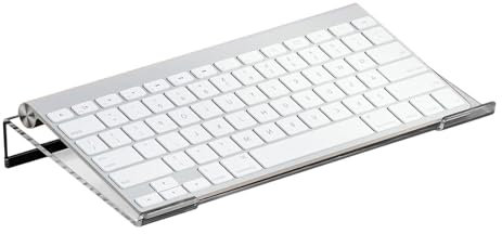 Clear Acrylic Tilted Computer Keyboard Holder | Clear Acrylic PC Keyboard Display Tray | Computer Tilted Keyboard Holder | Transparent Tilted Keyboard Stand for PC Rooms, Schools, Office and Homes