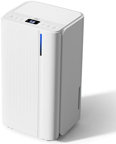 NETTA 12L/Day Compressor Quiet Dehumidifier, Powerful Mould Remover & Laundry Drying with 24-Hour Timer and Sleep Mode for Damp, Mould and Condensation
