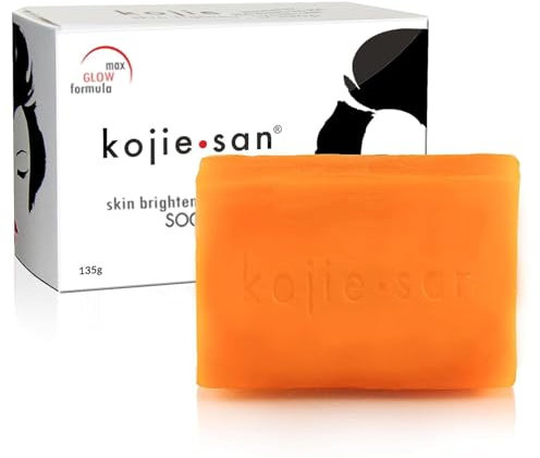 Kojie San Kojisäure-Seife, 1 Stück,135 g, mit Glycerin und Vitamin C. Antibakterielle Seife lässt dunkle Flecken, Mitesser, Sommersprossen, Aknenarben verschwinden und sorgt für klare, strahlende Haut