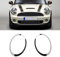 TTCR-II 2PCS Kompatibel mit MINI Cooper Scheinwerfer Zierring Chrome R55 R56 R57 R58 R59 2005-2015, scheinwerferzierring Mini Cooper Headlight Trim 51137149905, 51137149906 Scheinwerferblende (Silber)