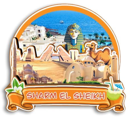Quwsne Refrigerator Magnet Sharm El Sheikh Egypt Fridge Magnet City Travel Souvenirs Tourist Gifts 3D Classic Landmarks Handmade Crafts Home Decoration -2913