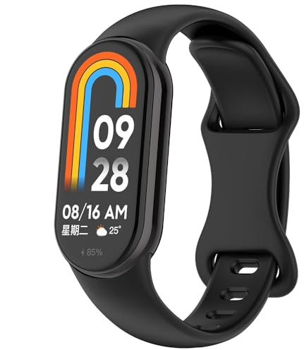 BYISYUE Silikon Armband für Xiaomi Smart Band 8/9, Sport Armbänder Uhrenarmband, Ersatzarmband für Xiaomi Smart Band 10