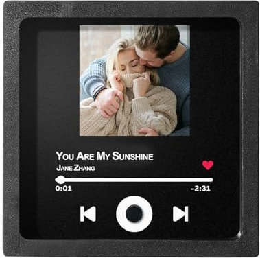 Kühlschrankmagnete personalisierte Musik, integrierte Musik zum Abspielen von Liedern – Personalisieren Sie die Magnete mit Fotos und Albumcover (B)