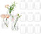 Glasseam Glasvase Klein für Tisch Deko: 12er Kleine Vase Glas für Hochzeit Tafelaufsätze Party Dekoration - Klar Blumenvasen Set für Home Wohnzimmer Schlafzimmer Küche Esszimmer Tischdeko