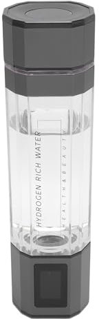 Bouteille Générateur d'Eau Hydrogénée Portable, 300ml, 5000ppb, Port Type C 5V, PCTG