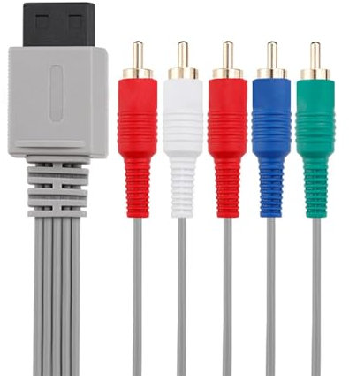 Vrllinking 5.5FT Component AV Cable for Nintendo Wii and Wii U, High Definition Audio Video Cable Compatible with HDTV, Durable and Reliable Gaming Accessory for Television