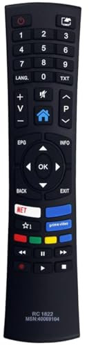 Remote Control RC1822 Replace Remote Control For Medion Bush TV