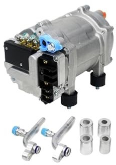 OLCYBDFC Compresor de aire acondicionado for coche, compatible con caravana, caravana, camión, coche, kit de reparación y reemplazo de compresor de aire acondicionado eléctrico, 12 V, 650 W, capacidad