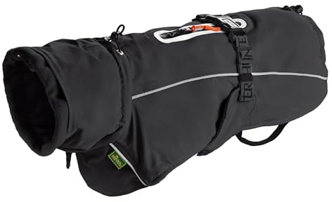 HUNTER Hundemantel NORDBY, Farbe: schwarz, wasserabweisend, warm gefüttert, reflektierend, ideal für Outdoor-Abenteuer, schützt vor Kälte & Nässe, maschinenwaschbar, Größe: 50