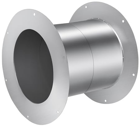 Mineye Dedal de pared para tubería de chimenea de 6 pulgadas de diámetro, acero inoxidable para todo tipo de combustible, clase A, tubo de chimenea aislado de doble pared