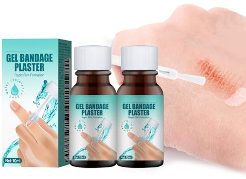 Cerotto Liquido,2pcs Cerotto Liquido per Ferite,Cerottos per Pelle,Colla Liquida per Bendaggi,Colla Gel per Bendaggi,Bendaggio Impermeabili per Tutti Gli Usi