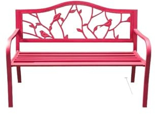 juanluck-s Gartenbank Parkbank for draußen – 2-Sitzer-Gartenstuhl aus Eisen for Terrasse, Hof und Rasen für die Terrasse