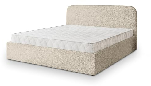 Masseno Polsterbett RENIVE Q 120x200 cm, Doppelbett, Bettkasten, Stauraum, Lattenrost Und Kopfteil - Beige, Quelle 05