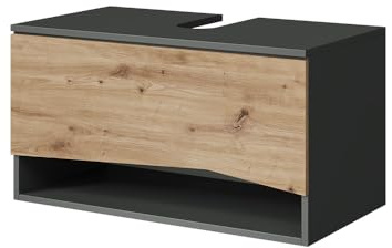 Vicco Waschbeckenunterschrank Willow, Artisan, 80 x 42.8 cm | mit Schublade, zur wandmontage geeignet für verschiedene Badezimmergrößen