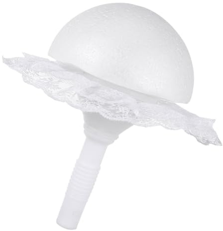 KAILIKETIY Porta Bouquet Base per Composizioni Floreali in Schiuma Bianco Decorazione in Pizzo, Resistente e Unico per Matrimonio e Festa di Compleanno