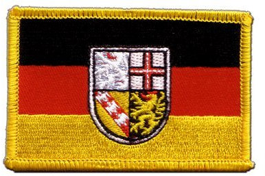 Flaggenfritze Flaggen Aufnäher Deutschland Saarland Fahne Patch + gratis Aufkleber