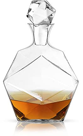True Fabrication Raye : Carafe à liqueur en cristal à facettes (VISKI), multicolore