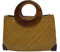 Rotfuchs Damentasche Handtasche Strohtasche Einkaufstasche Strandtasche mehrere Farben Handgefertigt aus Schilf (Beige Ts-008-009-7)