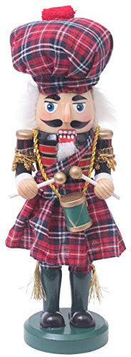 OBC-Kunsthandwerk Nussknacker Holzfigur Schotte Mehrfarbig / 25 cm/Deko Figur Nussknacker Holz/handbemalt /weihnachtlich dekorieren