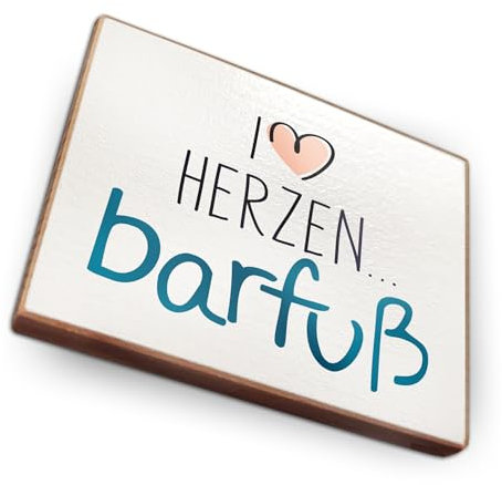 - Kühlschrankmagnet mit Spruch | Handmade aus Buchenholz als tolle Geschenkidee | (Im Herzen barfuß)