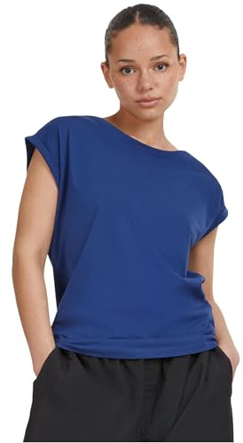 Urban Classics Damen T-Shirt Ladies Extended Shoulder Tee, T-Shirt mit überschnittenen Schultern, aus Baumwolle, erhältlich in vielen Farben, Bluepurple, XL
