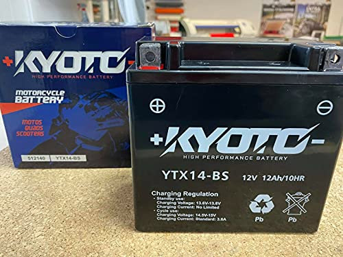 Batterie de moto Kyoto SLA YTX14-BS Livré prêt à l'emploi