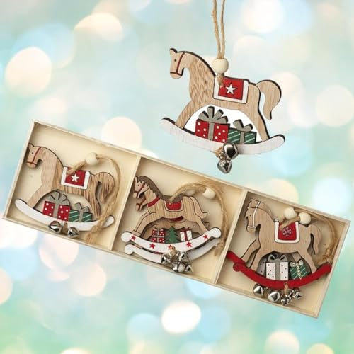 Heaven Sends Rustikaler Weihnachtsbaumschmuck Schaukelpferd