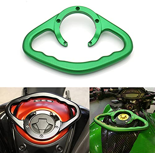 Motorrad Hintere Beifahrergriffe Handgriffe Gastank Haltegriff Lenker Kraftstofftank Armlehne Griff Griff 5 Löcher für Kawasaki Ninja 250 300 ZX-6R Z250 Z300 Z750 Z800 Z1000 Z1000SX ER-6N/F (Grün)
