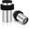 Door Stopper Stainless Steel Floor Mount Door Stop Cylindrical Door Stoppers with Rubber Ring, 2 Pack Heavy Duty Modern Soild Commercial Industrical Cylinder Door Stop Silver Door Holder Catch