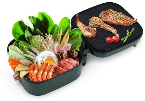 Uten Padelle E Elettriche, Pentola All-In-One, Antiscottatura, Antiscivolo, Olio Leggero E Meno Fumo, Utilizzabile Per Pentola Calda, Frittura, Frittura, Minestra, Ecc, 1800w