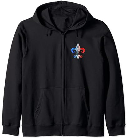 Lys, fleur de lys, fleur de lis, héraldique, France, symbole Sweat à Capuche