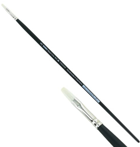 KUM 5121611 - Acryl- und Ölpinsel Black Line, Flach, Größe 2, für Künstler, Künstlerpinsel, Künstlerbedarf