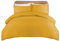 Apex Furnishings Single Duvet Cover Set, Soft Brushed Microfibre Bedding Comforter Plain Dye Quilt Cover With Pillowcase - Yellow ochre