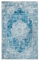 TESSO LIVING Vintage Teppich - Weich - Maschinenwaschbar - rutschfest - Premium Polyester Fasern - Blau - 120cm x 160cm