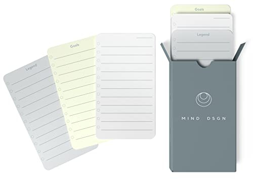Mind Design 2020 3x5 inches Daily To-Do List Cards - Enjoy Calm Focus - Daily Checklist Cards - Simple and Effective Analog System