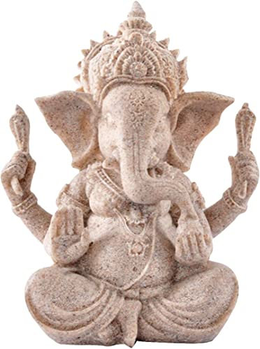 Larimuer Sandstein Ganesha Buddha Statue Handgeschnitzte Skulptur Elefant Statue